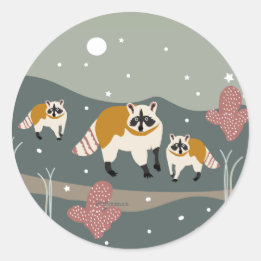 Desert Life racoon sticker for packages