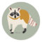 Desert Life racoon sticker for packages