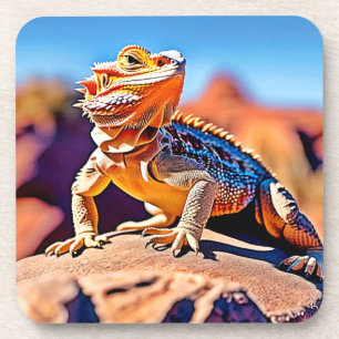 Desert Lizard Close-up Design Coaster