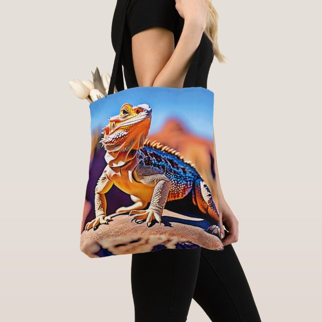 Desert Lizard Close-up Design Tote Bag (Close Up)