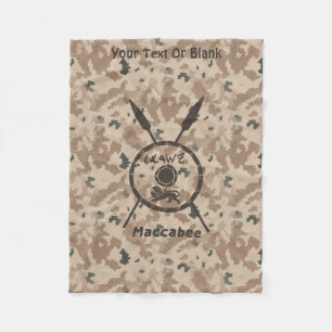Desert Maccabee Shield And Spears Fleece Blanket