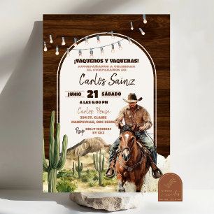 Desert Mexican Spanish Cowboy Birthday Invitation