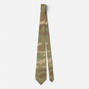 Desert Military Camouflage Pattern Tie