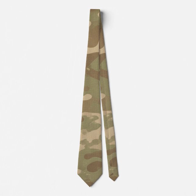 Desert Military Camouflage Pattern Tie (Front)