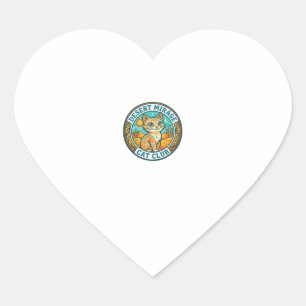 Desert Mirage Cat Cat Mum Gift Idea - Desert Mirag Heart Sticker
