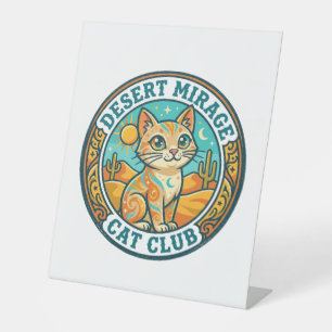 Desert Mirage Cat Cat Mum Gift Idea - Desert Mirag Pedestal Sign