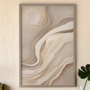 "Desert Mirage" Fluid Abstract Art Poster