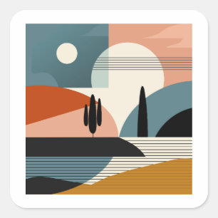 Desert Mirage Square Sticker