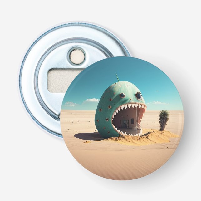 Desert monster house bottle opener (Front)