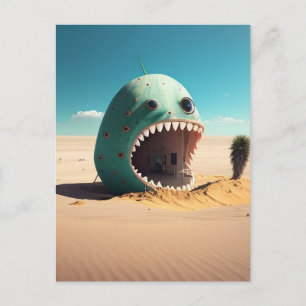 Desert monster house postcard