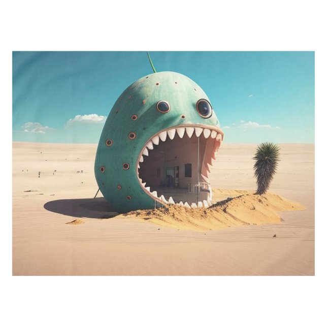 Desert monster house tablecloth (Front (Horizontal))