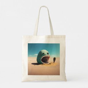Desert monster house tote bag