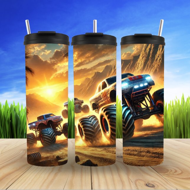 Desert Monster Truck Racing Adventure Thermal Tumbler (Creator Uploaded)