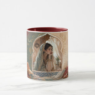 Desert Moon , Elegant Arabesque Wall-Inspired Art. Mug