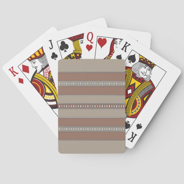Desert Mosaic Stripes Playing Cards (Back)