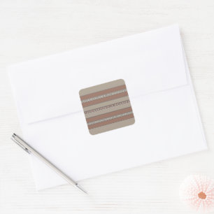Desert Mosaic Stripes Square Sticker