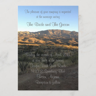 Desert Mountain Landscape wedding invitation