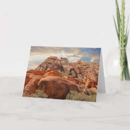 Desert Mountain Scene Note Card
