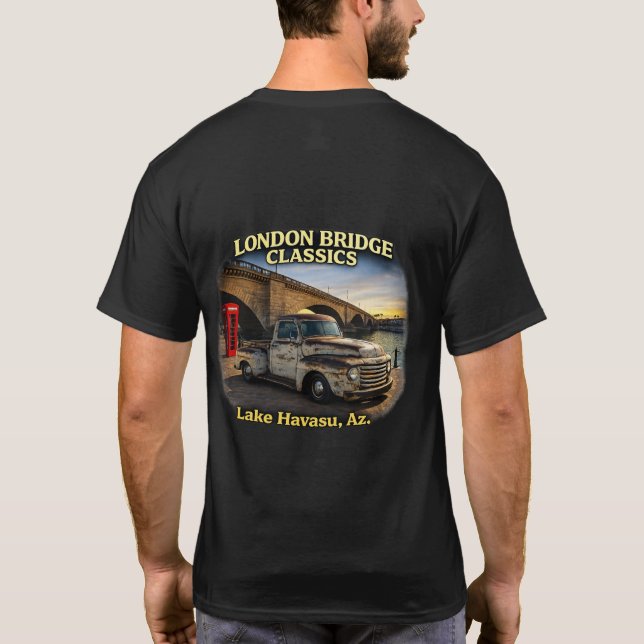 Desert Muscle Retro Pickup Design T-Shirt (Back)