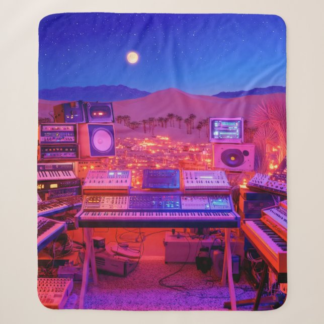 Desert Music Studio Sherpa Blanket (Front)