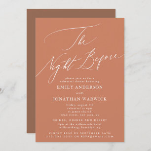 Desert Night Before Rehearsal Dinner Wedding Invitation