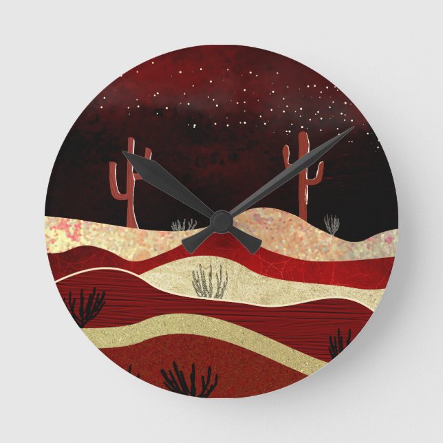 Desert Night Round Clock (Front)