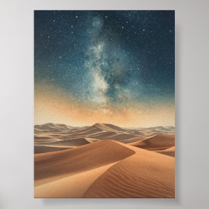 Desert Night Sky Poster