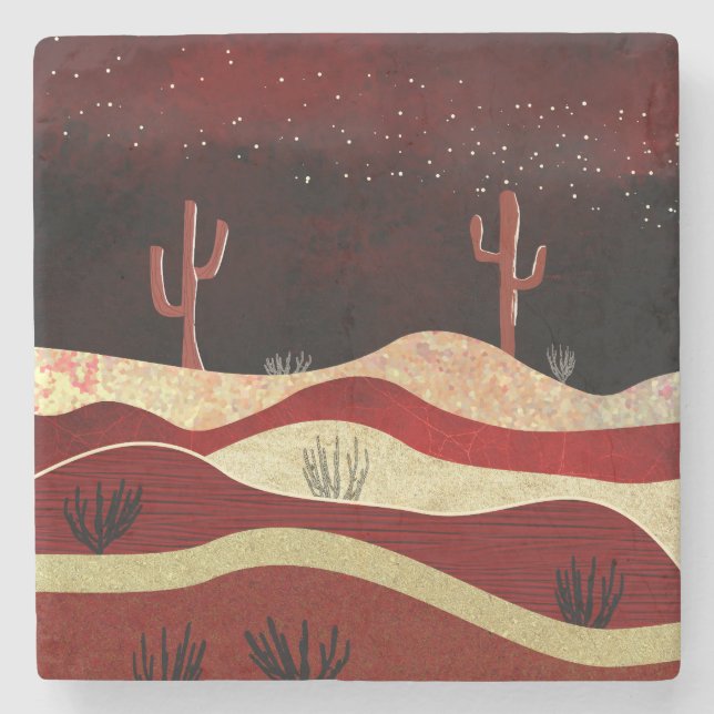 Desert Night Stone Coaster (Front)
