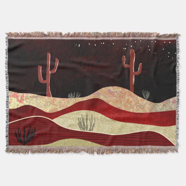 Desert Night Throw Blanket (Front)