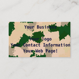 Desert Oasis Camo Business Card