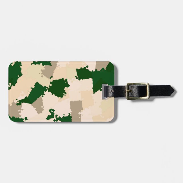 Desert Oasis Camo Luggage Tag (Front Horizontal)