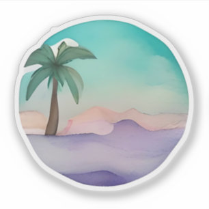 Desert Oasis in Pastel Hues