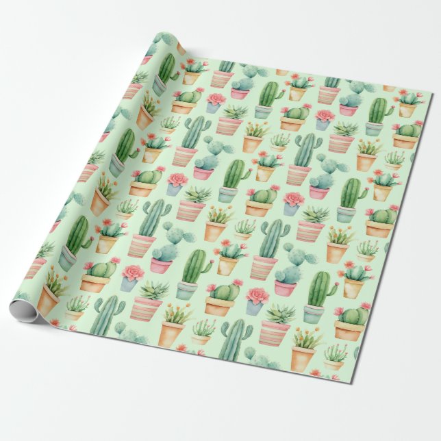 Desert Oasis Wrapping Paper (Unrolled)