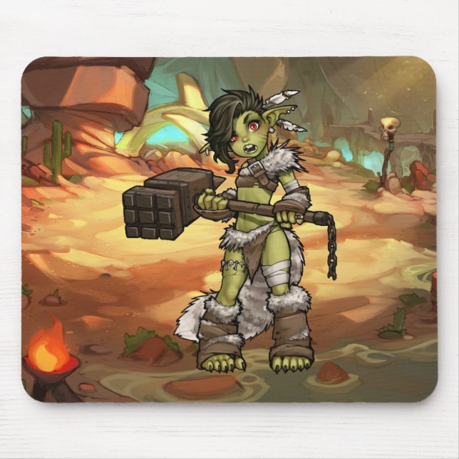 Desert Orc Warrior Mouse Pad (Front)