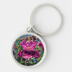 Desert Orchid Bloom Photo Bright Purple Flower Key Ring