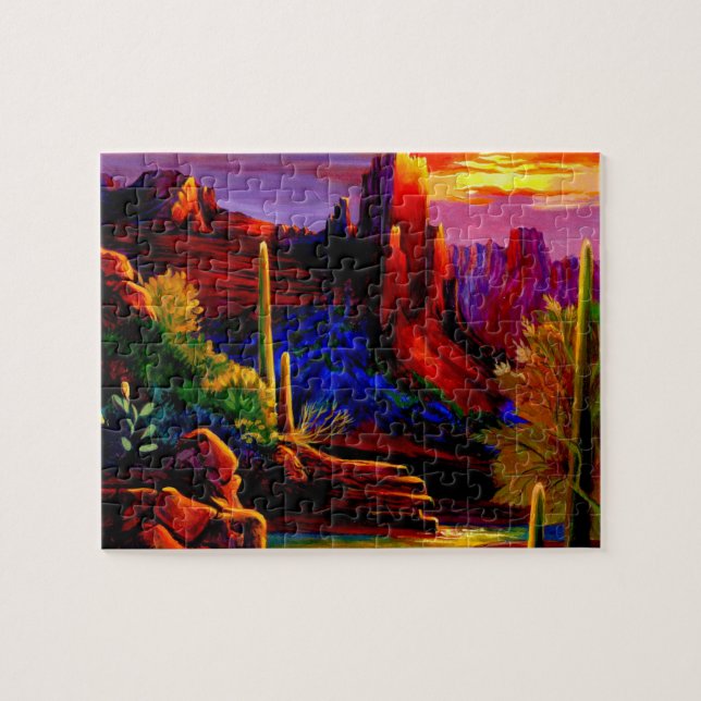 Desert Painted by Sunset Jigsaw Puzzle (Horizontal)