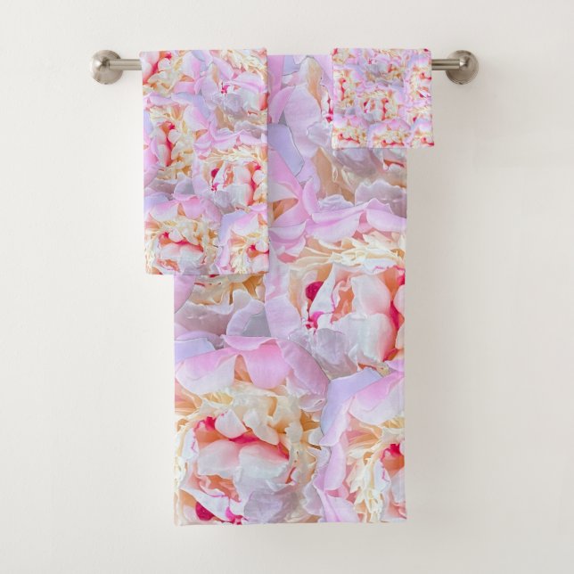 Desert Perfume Jam Peonies Bath Towel Set (Insitu)