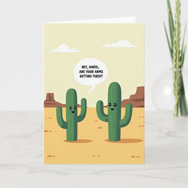 Desert Plant Birthday Card (Front)