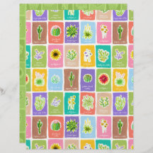 Desert Plants Scrapbook Paper