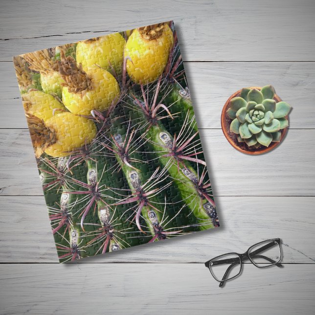 Desert Prickly Pear Cactus Blooming Flower Jigsaw Puzzle (Creator Uploaded)