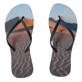 "Desert Pug with Wanderlust" Funny Pug Scenic Thongs