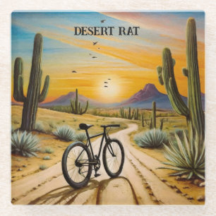 Desert Rat, customisable Glass Coaster