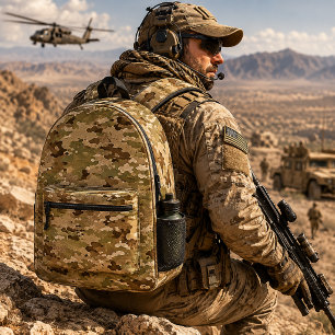 Desert Recon Tactical Camouflage Pattern Printed Backpack