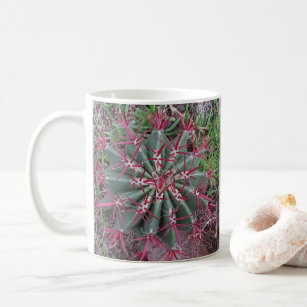 Desert Red Barrel Cactus Close-up Photo Add Name Coffee Mug