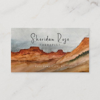 Desert Red Rocks Mountain Business Card