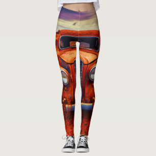 Desert Relic: Vintage Car Forgotten Leggings