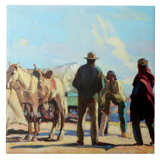 “Desert Rendezvous” by Carl Oscar Borg Ceramic Tile (Front)