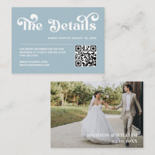 Desert Retro 70s Wedding Details Enclosure Card