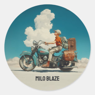Desert Ride Adventure Escape Classic Round Sticker