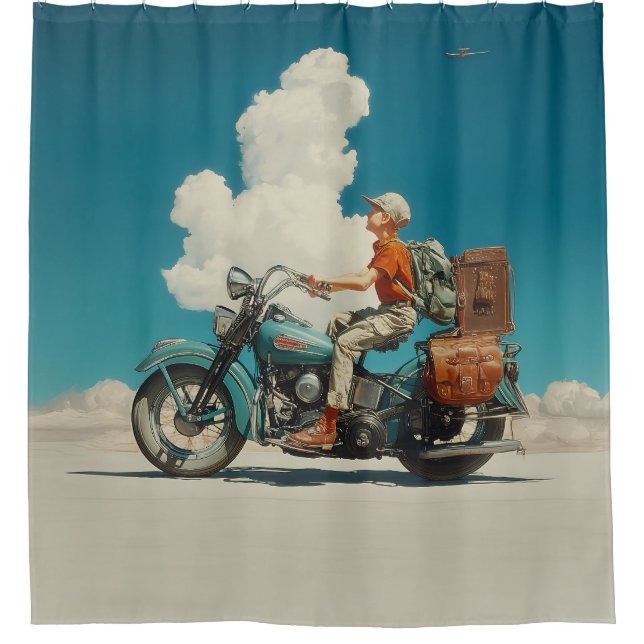Desert Ride Adventure Escape Shower Curtain (Front)